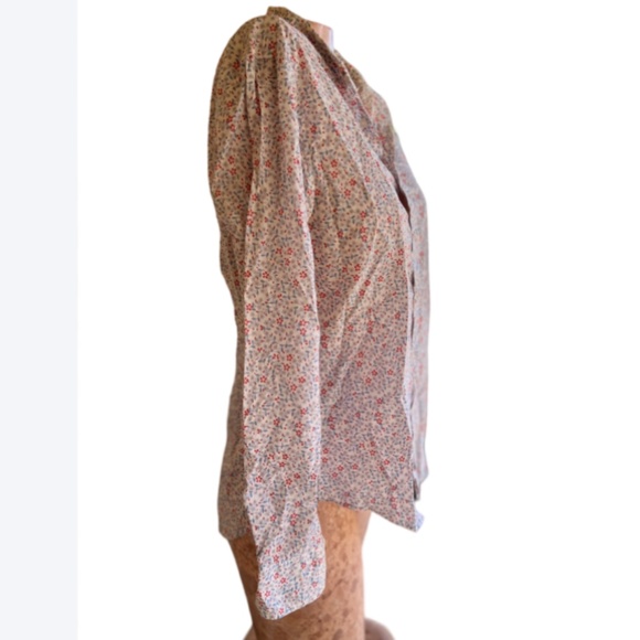 Stile Benetton Button Down Floral 100% Cotton - Picture 4 of 6